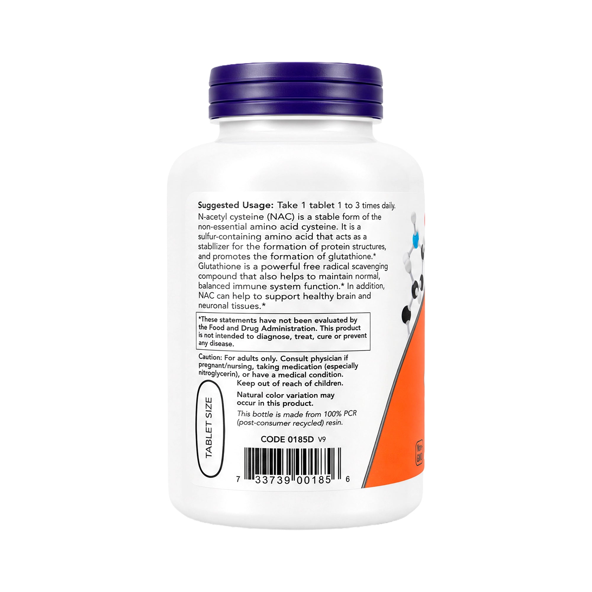 50308-Now Nac 1000Mg 120 Tablets +2