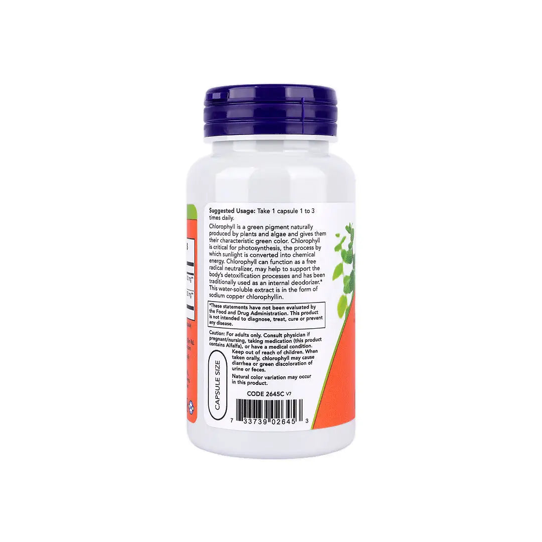 50315-NOW Chlorophyll 100Mg 90Cap +2