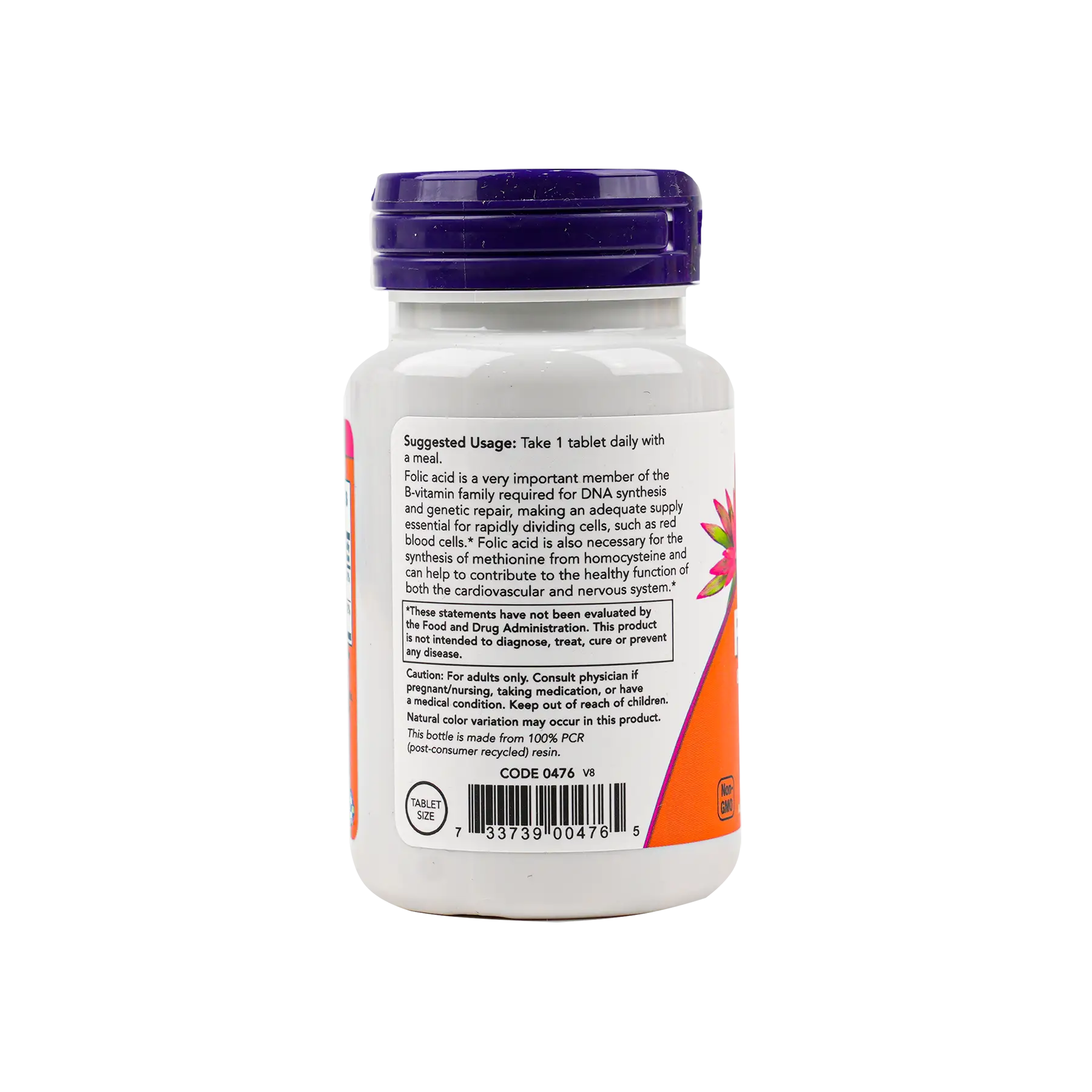 NOW FOLIC ACID 800MCG WITH B12 250 TAB