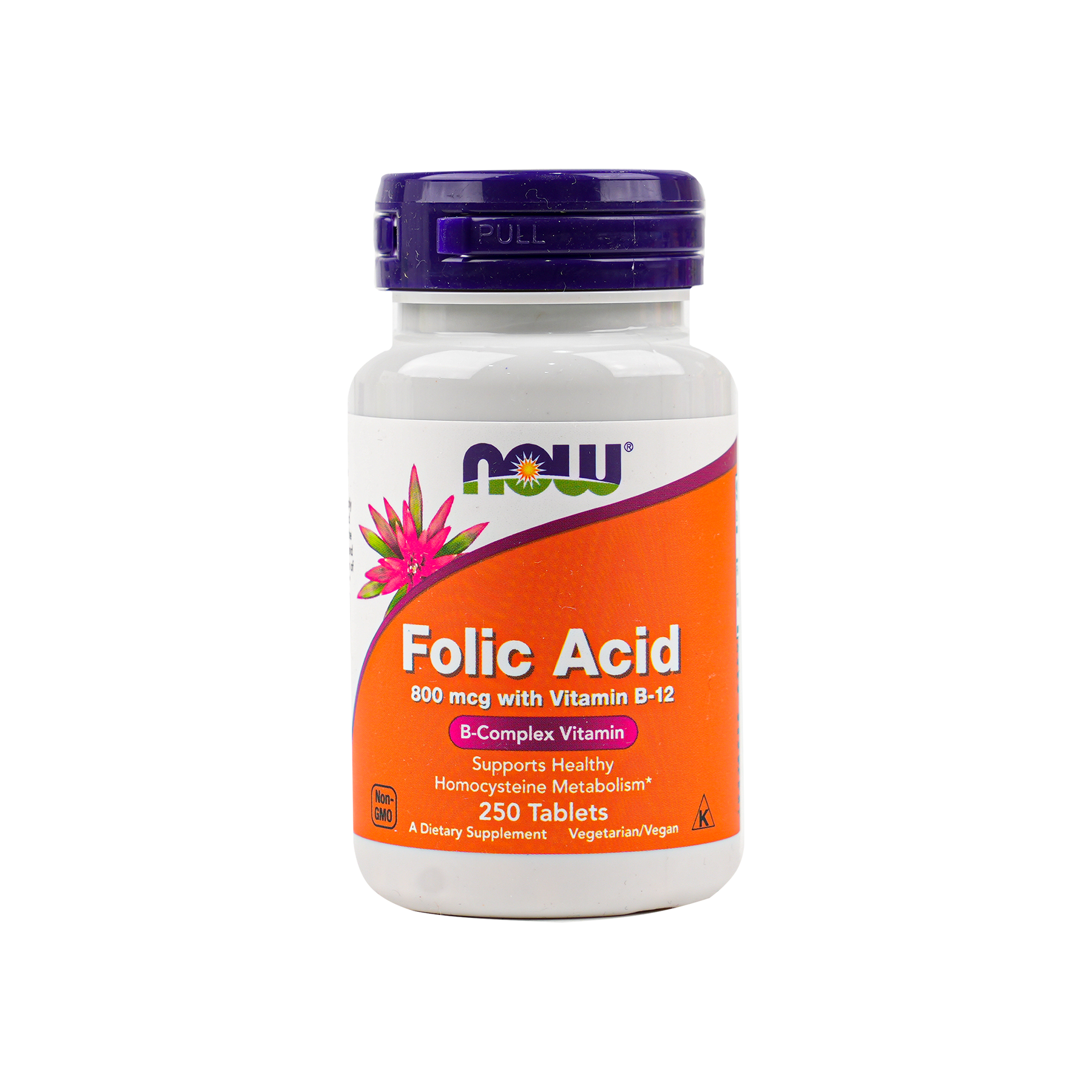 NOW FOLIC ACID 800MCG WITH B12 250 TAB