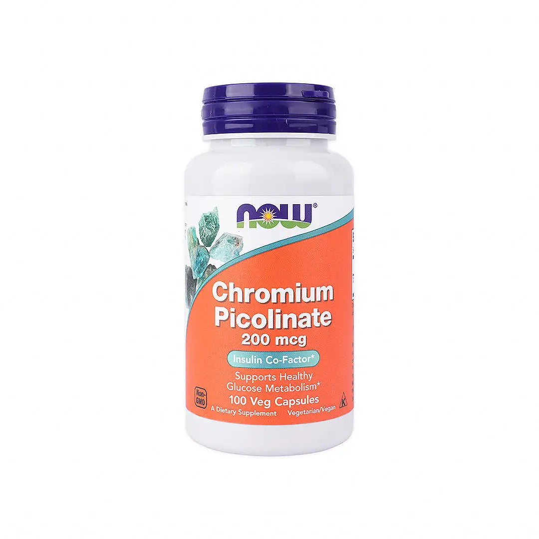 50330-NOW Chromium Picolinate 200Mcg 100 Veg Capsules