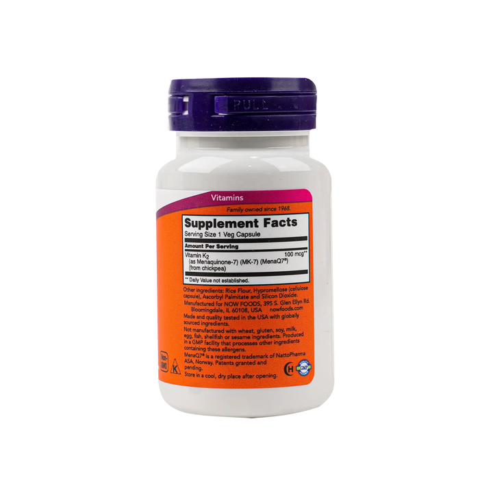 50333-NOW Mk-7 Vitamin K-2 100Mcg 60Veg Caps +1