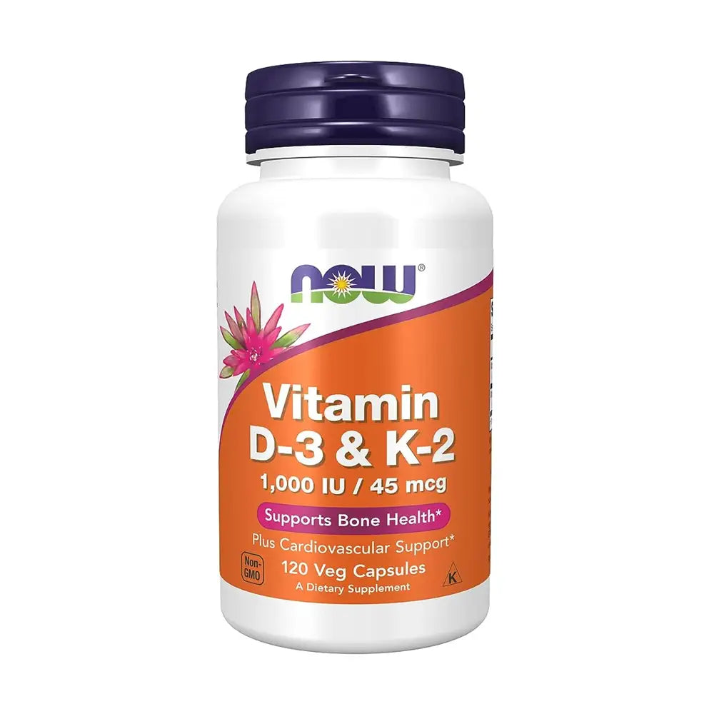 NOW VITAMIN D-3 & K-2 1000IU-45MG 120 CAPS