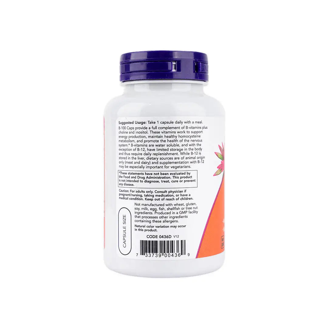 50336-NOW Vitamin B-100 100 Veg Cap +1