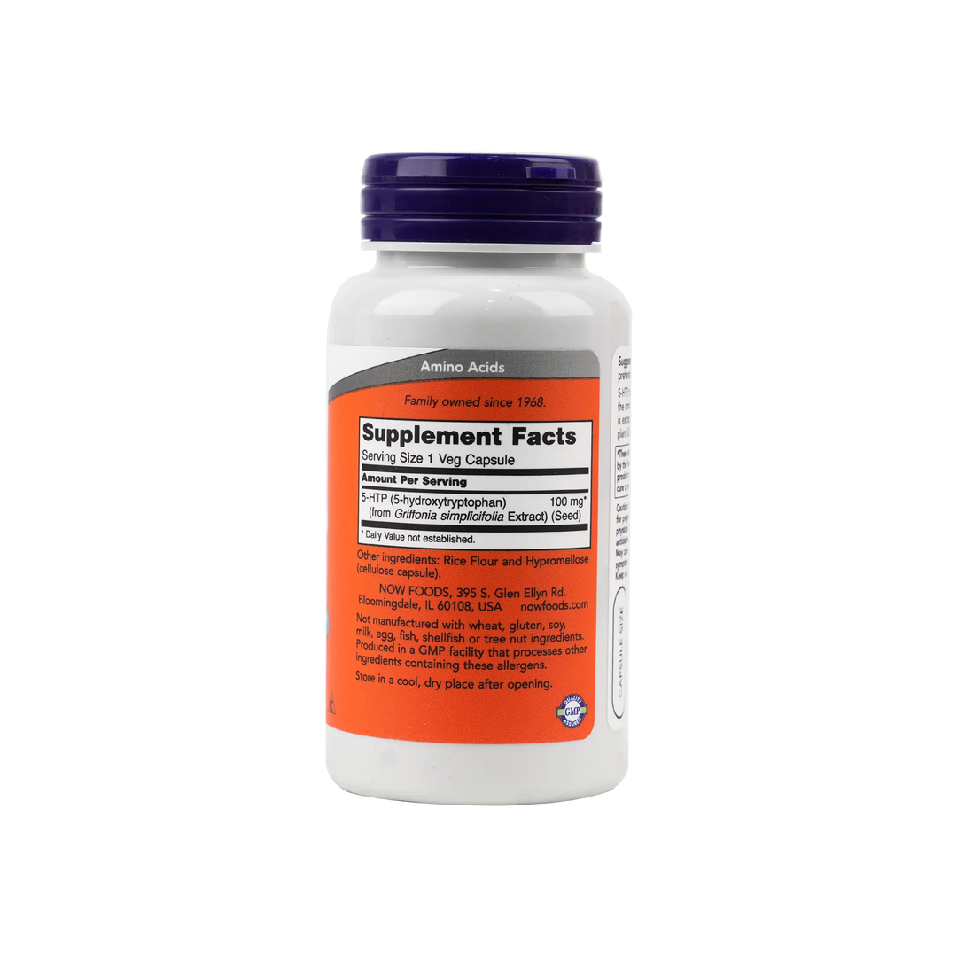 50341-NOW 5-HTP 100 Mg 60 Veg Capsules +1