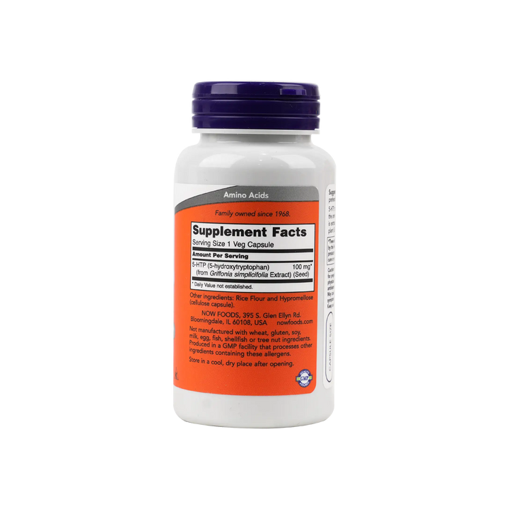 50341-NOW 5-HTP 100 Mg 60 Veg Capsules +1