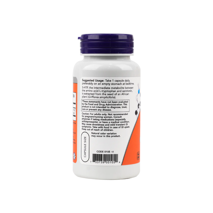 50341-NOW 5-HTP 100 Mg 60 Veg Capsules +2