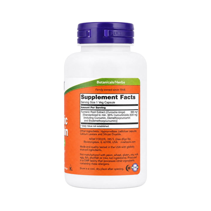 50343-Now Turmeric Curcumin 60 Veg Capsules +1