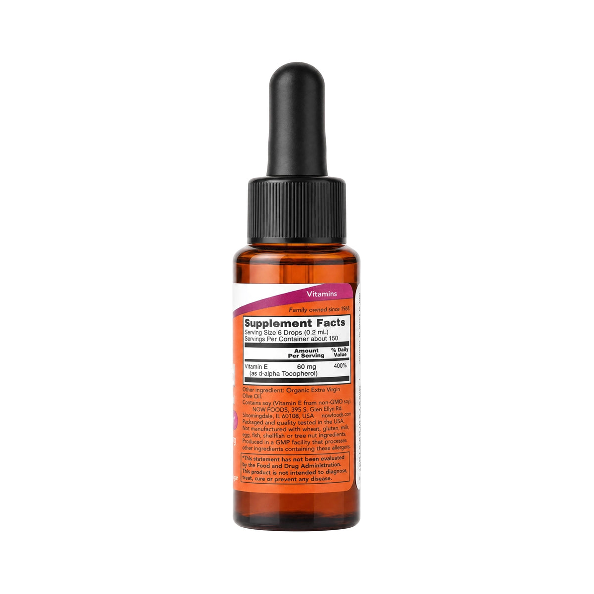 50344-NOW Vitamin E Liquid 60mg (90 Iu) 30ml +1