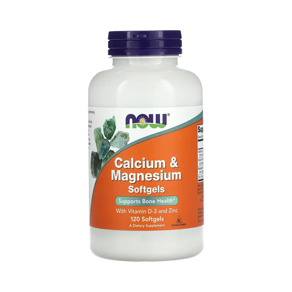 NOW CALCIUM & MAGNESIUM WITH VIT D-3 & ZINC 120 SOFTGELS