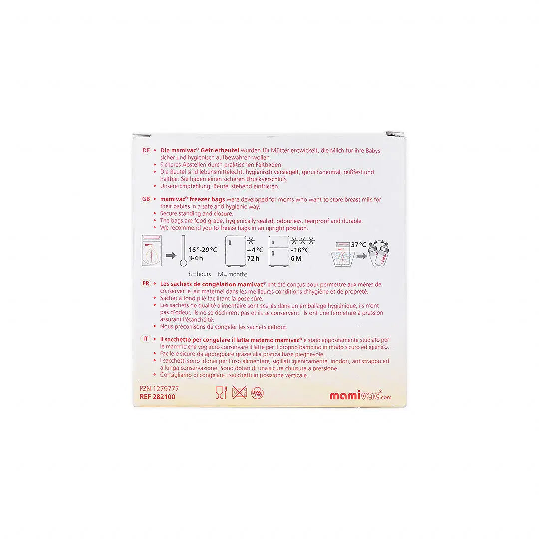 Mamivac Breast Milk freezer Bags 20Pcs