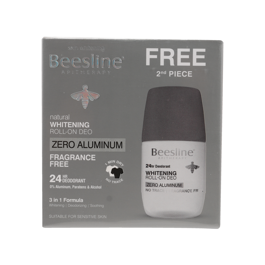 BEESLINE OFFER-WHITENING ROLL ON DEO 24h ZERO ALUMINUM (1+1)