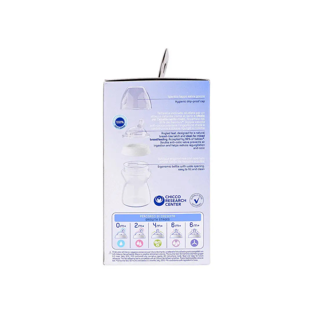 Chicco Natural Feeling Bottle Silver 250ml (2m+)