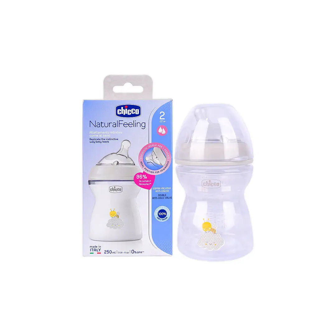 Chicco Natural Feeling Bottle Silver 250ml (2m+)