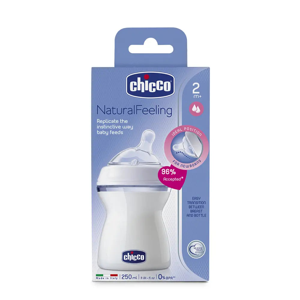Chicco Natural Feeling Bottle Silver 250ml (2m+)-3664