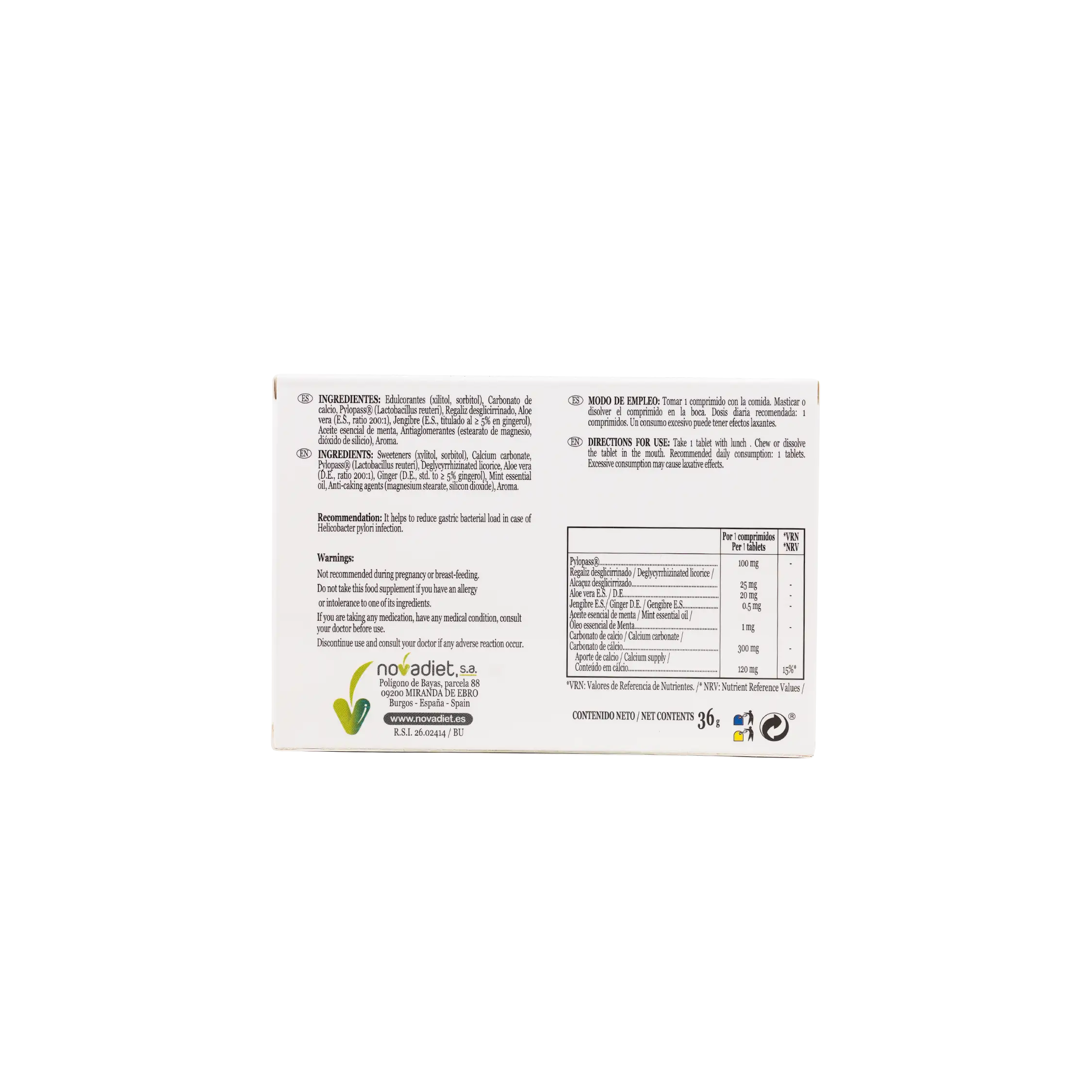 NOVADIET PILOGASTRIL 30 CHEWABLE TABLETS