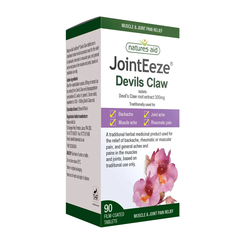 50407-Natures Aid Jointeeze Devils Claw Root Extract 300Mg 90 Tabs