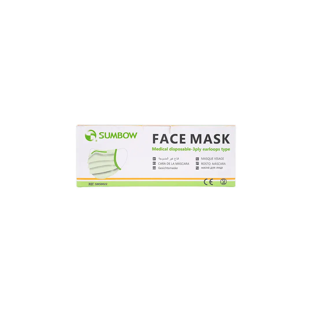 Sumbow Face Mask 3ply Earloop 50pcs-Black