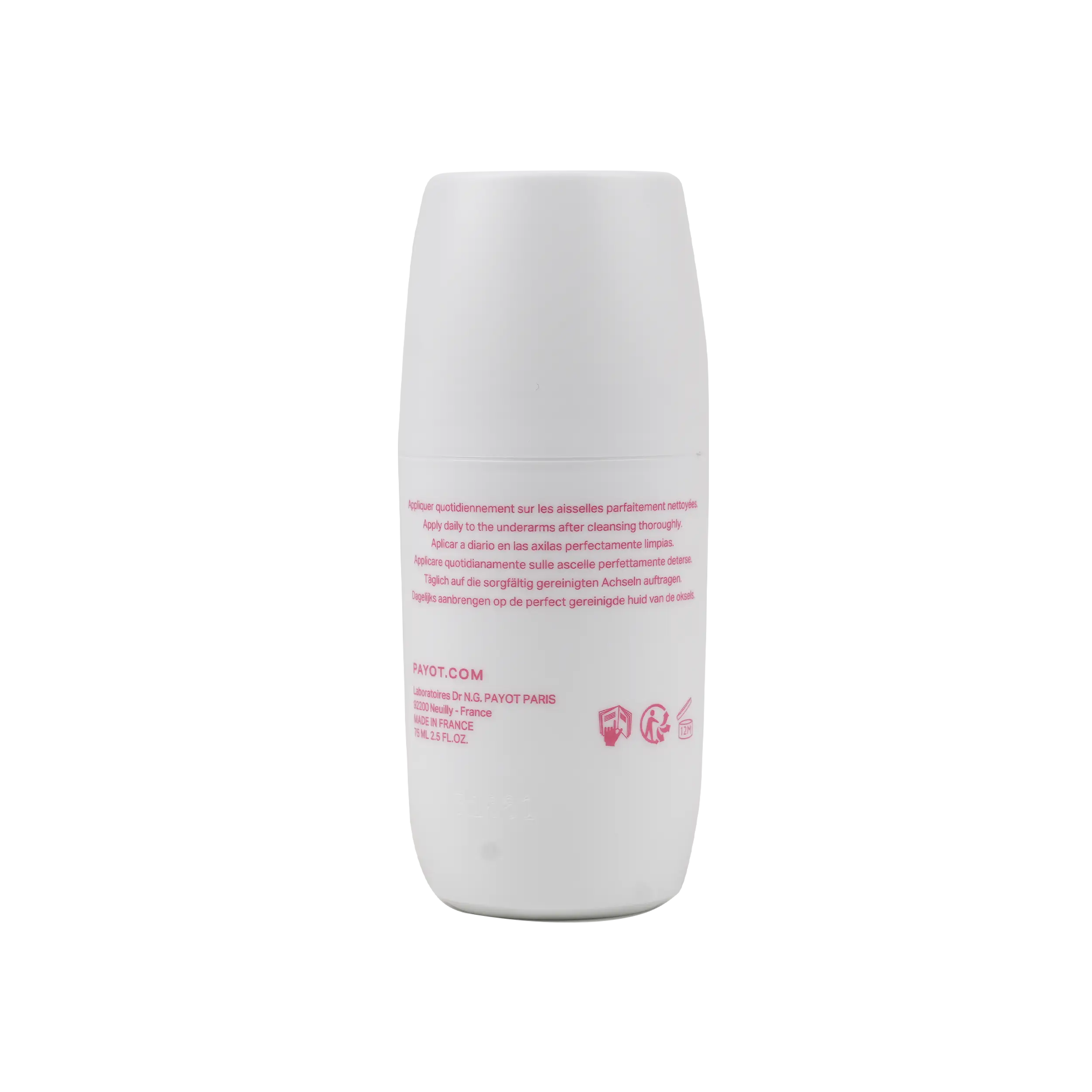 PAYOT 24HR ANTI-PERSPIRANT ROLL ON DEODORANT 75ML