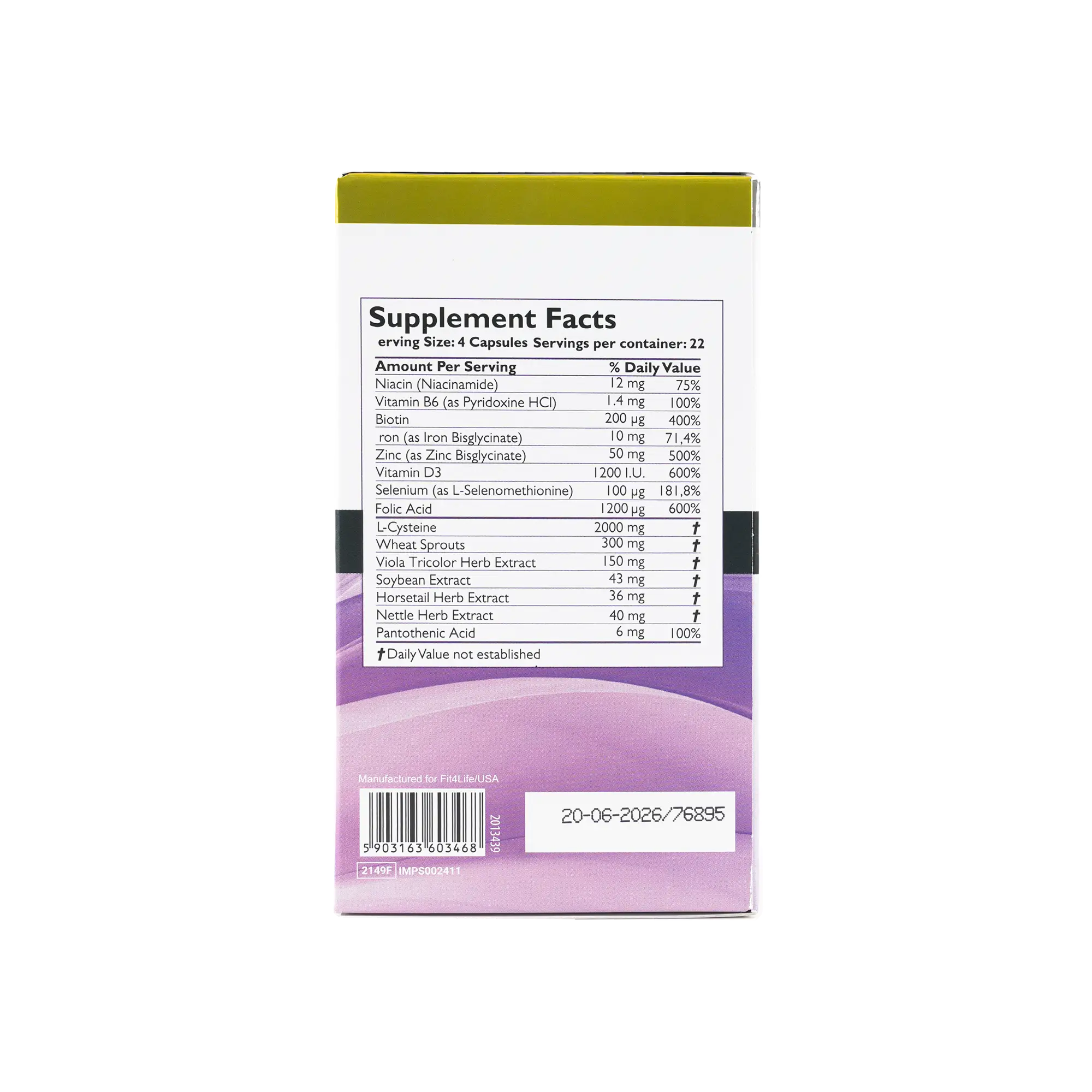 FIT 4 LIFE PREMIUM HAIR PLUS 90 CAPSULES