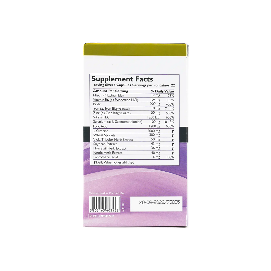 50420-Fit 4 Life Premium Hair Plus 90 Capsules +2