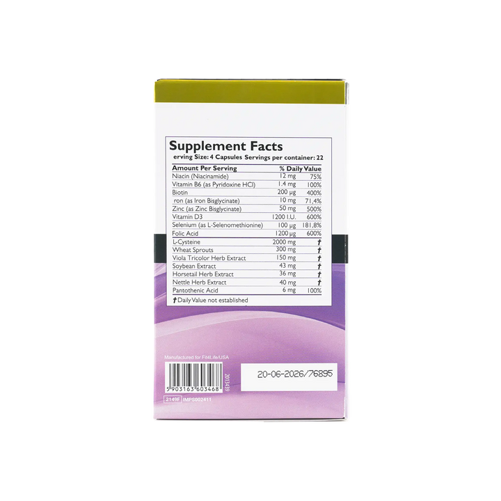 50420-Fit 4 Life Premium Hair Plus 90 Capsules +2