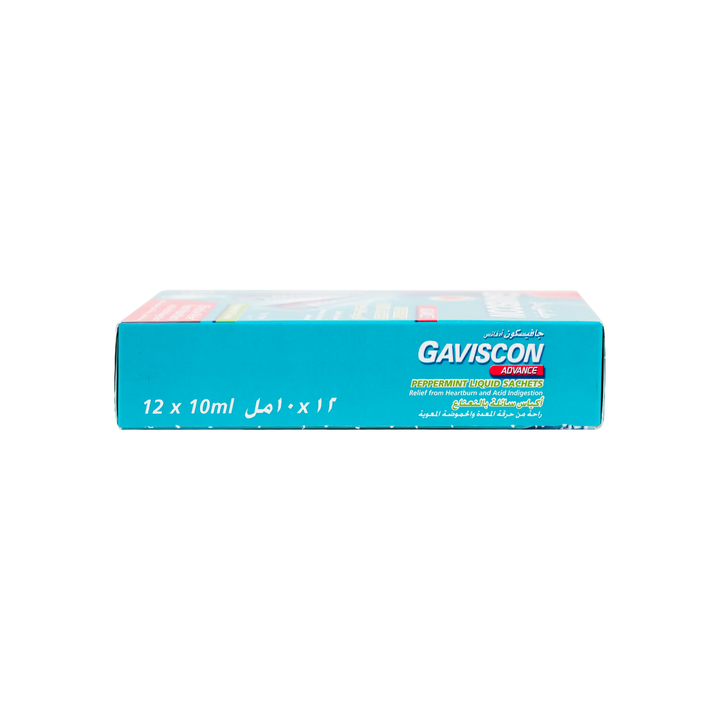 50422-Gaviscon Advance Peppermint Liquid 10 X 12 Sachets +1