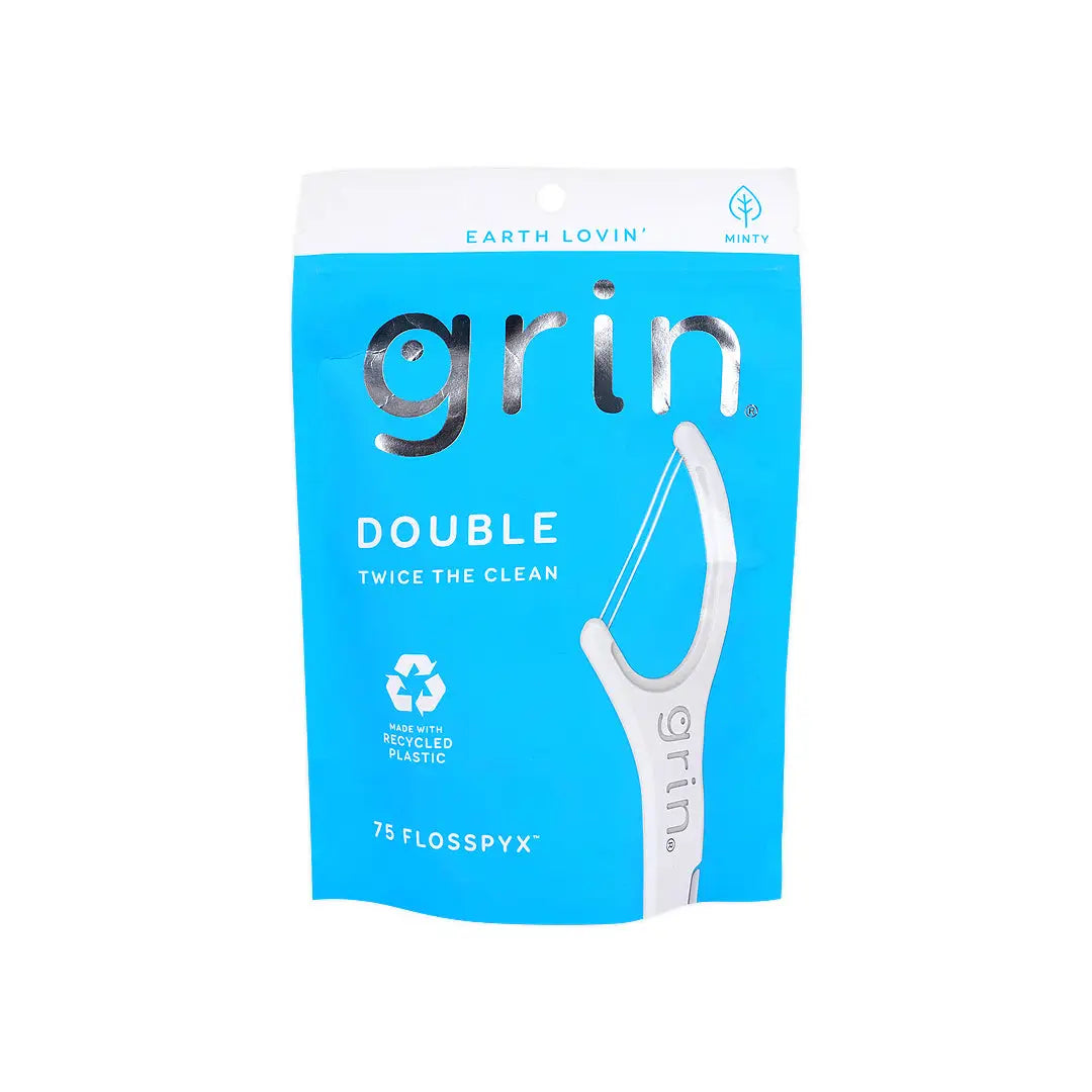 Grin Double Twice Floss Pic Blue 75pcs