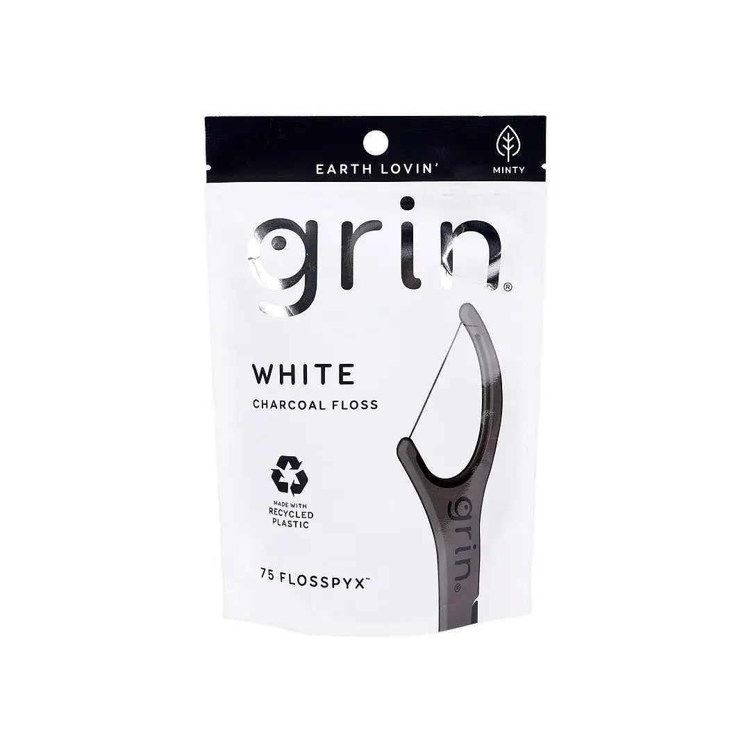 Grin White Floss Pic White 75pcs