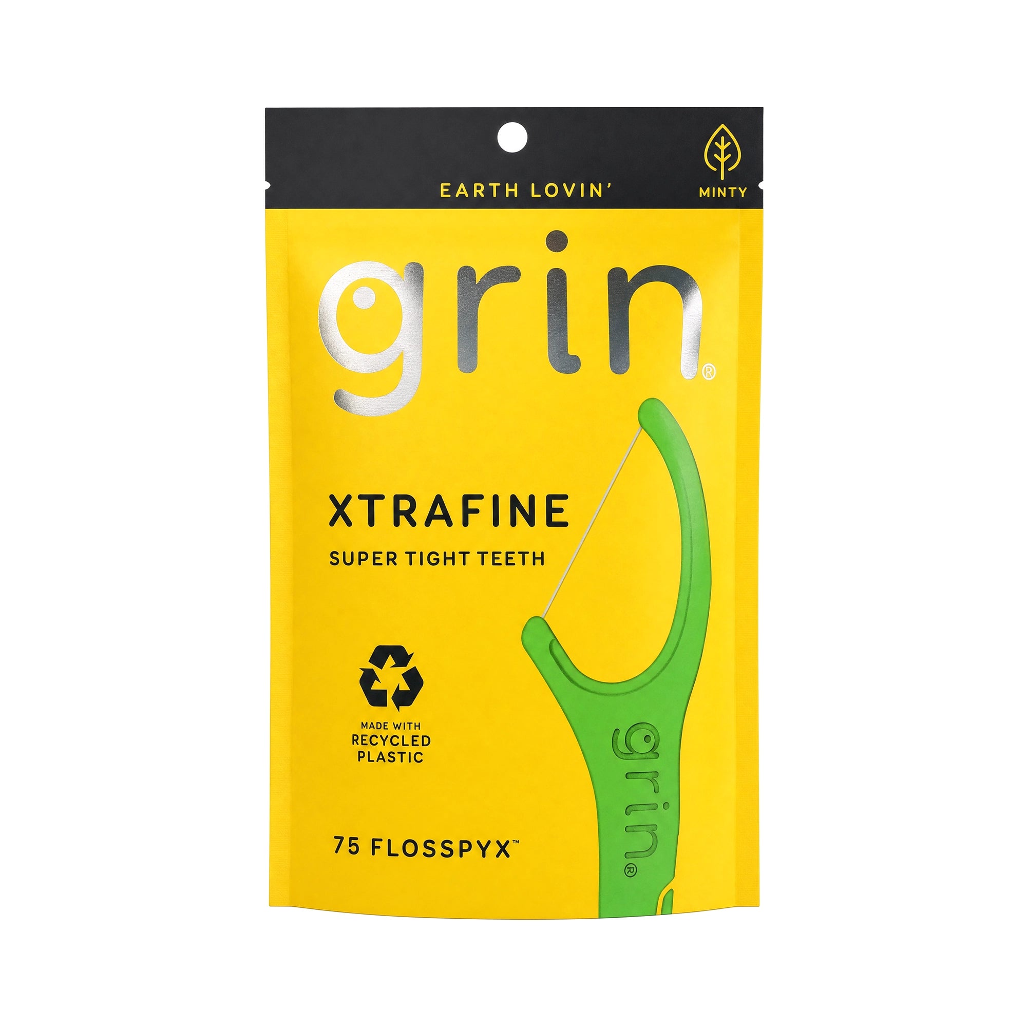 50475-Grin Xtrafine Floss Pic Yellow 75pcs-3993 