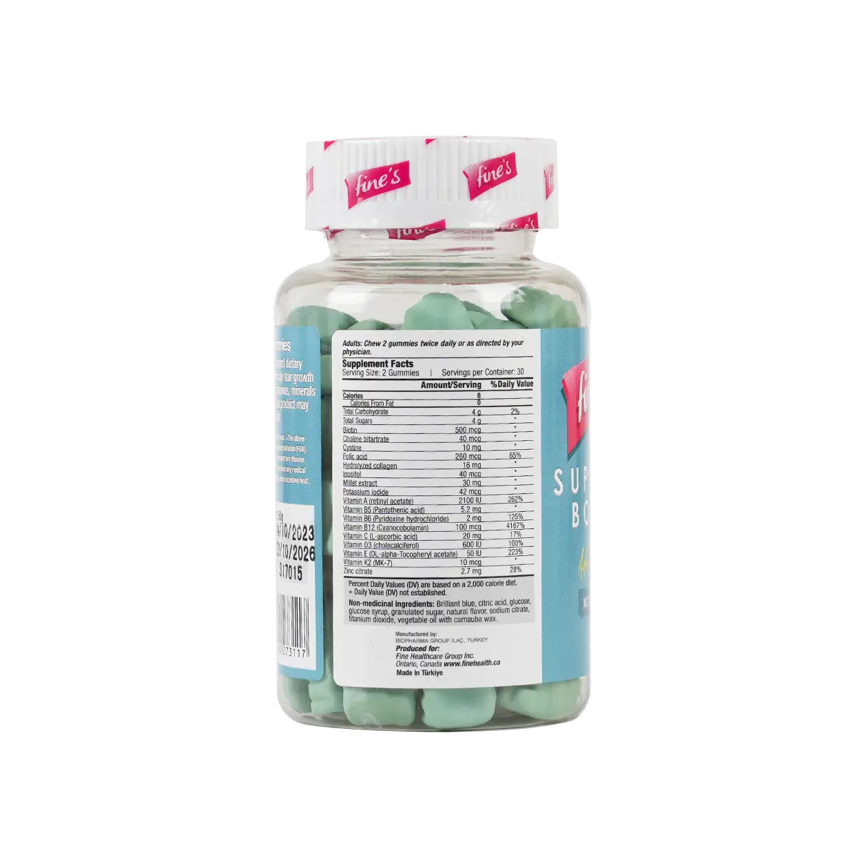 Fine's Adult Biotin+ Super Hair Booster 60 Gummies