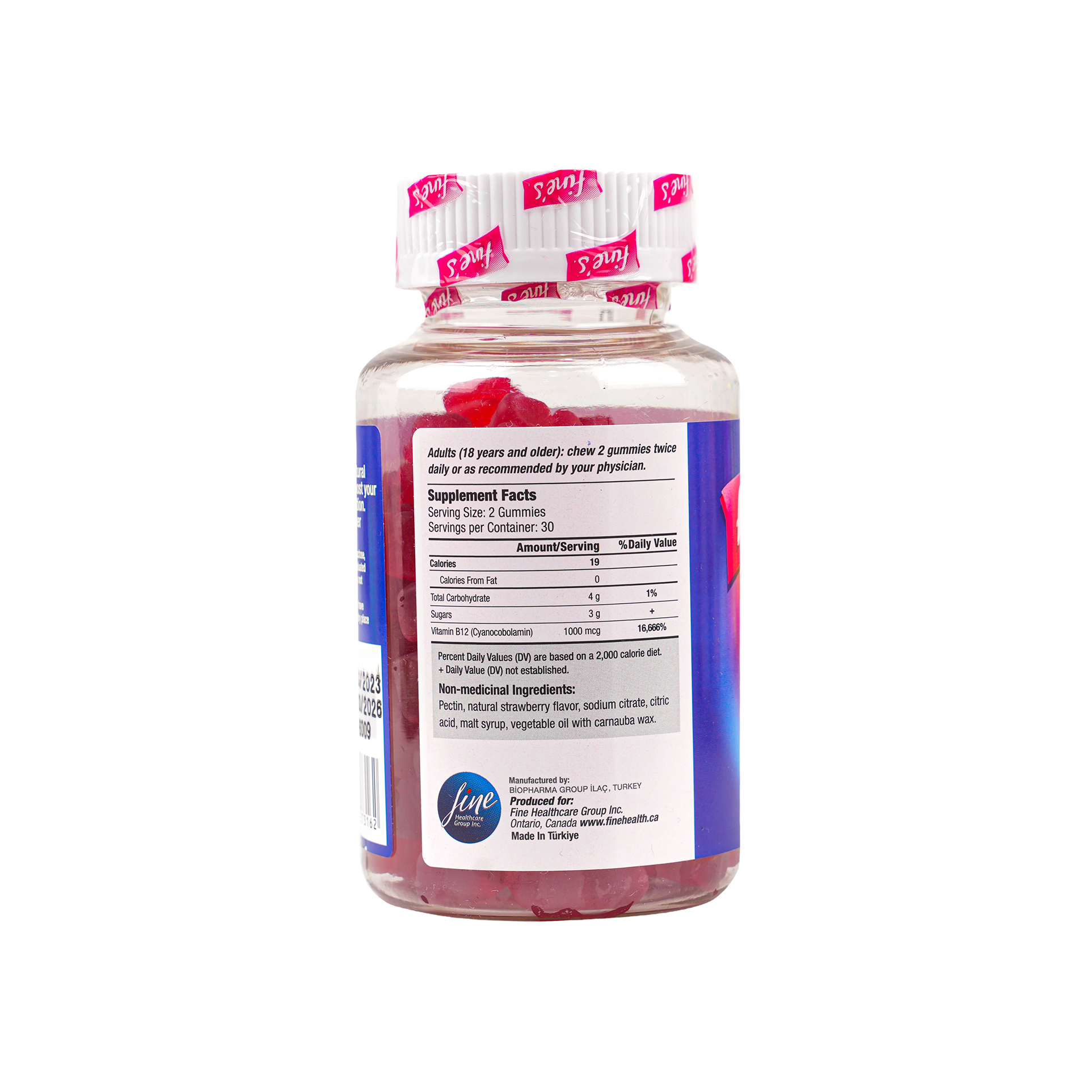 Fine's Adult B12 1000mcg 60 Gummies