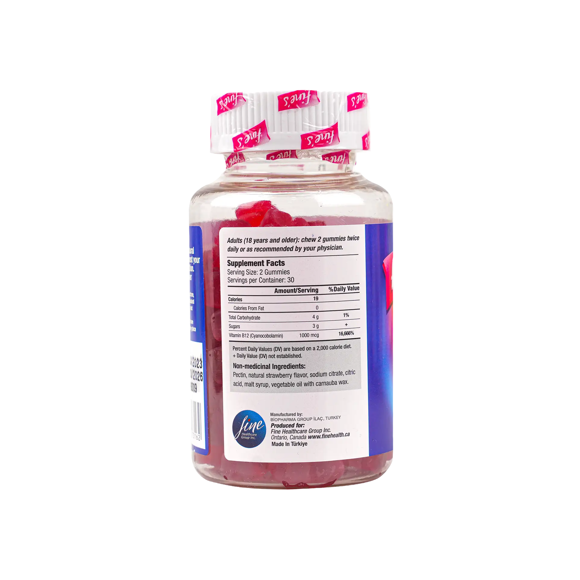 Fine’s Adult B12 1000mcg 60 Gummies