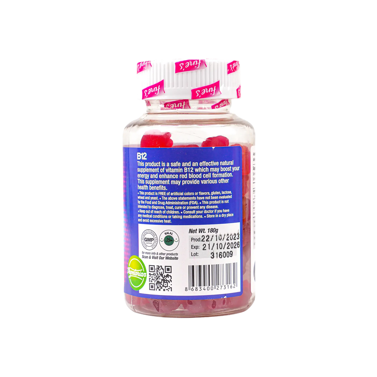 50496-Fine's Adult B12 1000mcg 60 Gummies +1