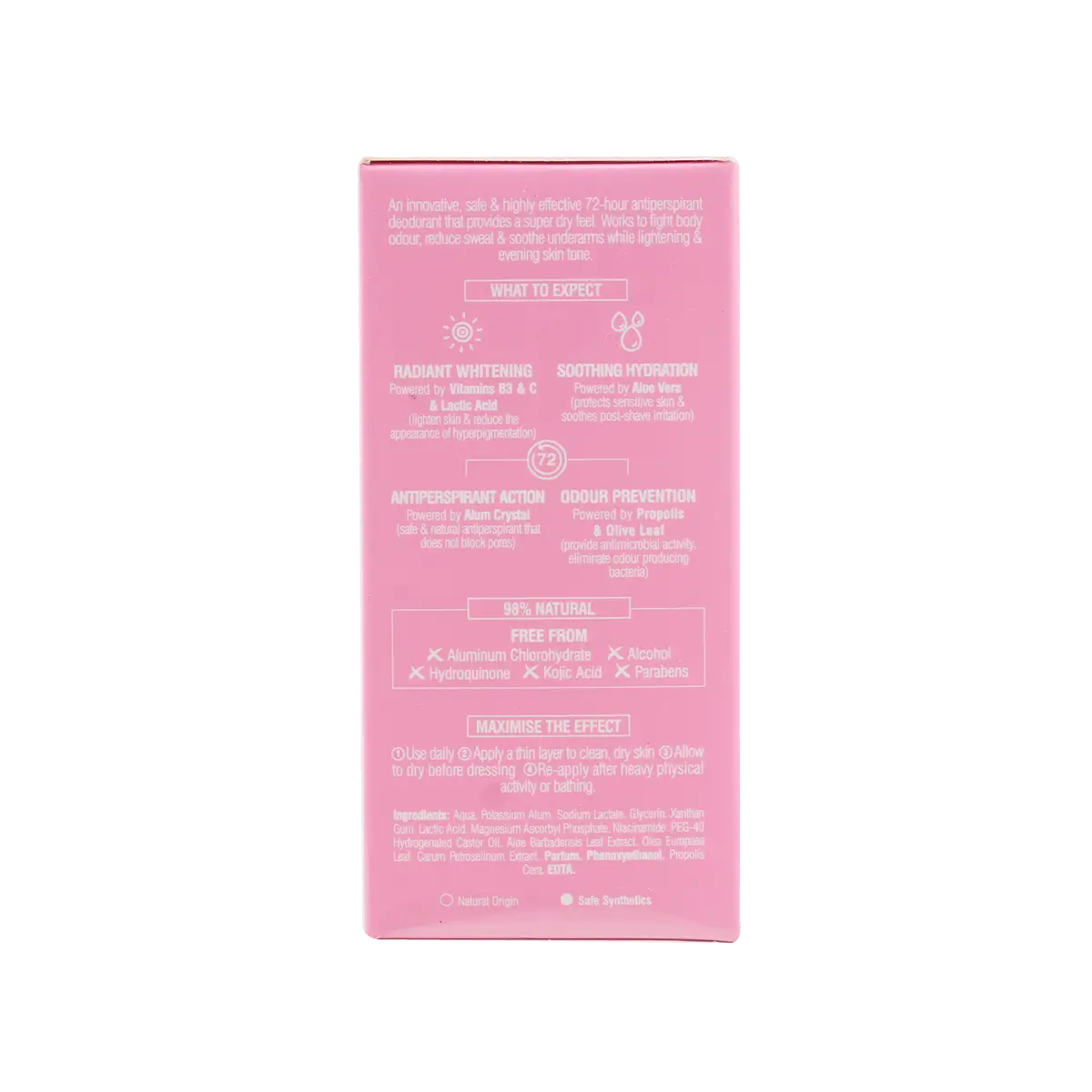 BEESLINE OFFER-WHITENING ROLL ON DEO 72H JOURI ROSE (1 + 1)