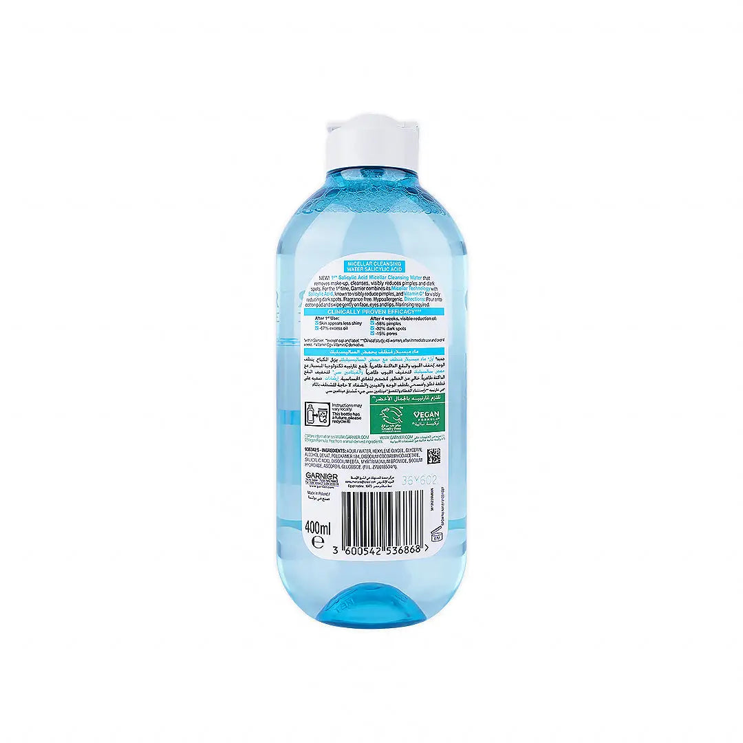 50499-Garnier Micellar Cleansing Water Salicylic Acid 400ml +1