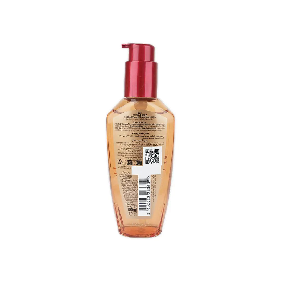 L'oreal Elvive Sublime Hair Enhancer Serum Uv Fillter 100ml