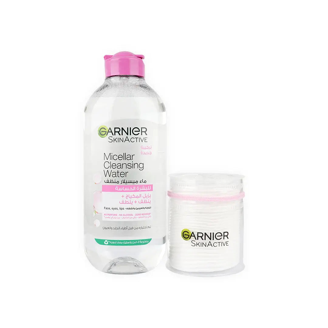 Garnier Micellar Cleansing Water 400ml+Cotton Pads