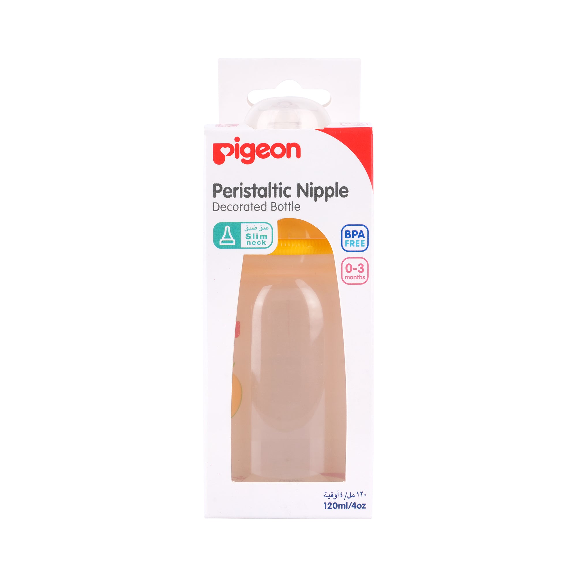50514-Pigeon Peristaltic Nipple Bottle 0-3m 120ml-PA00417 +2