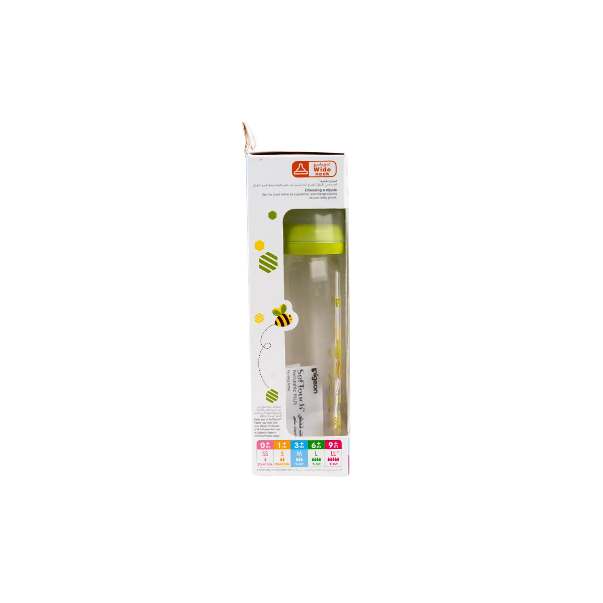 50528-Pigeon Softouch Glass Bottle +3m 240ml-PA26746 +1