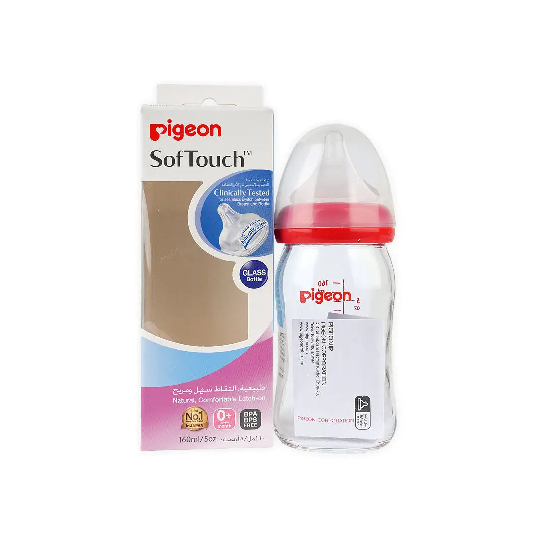 Pigeon Softouch Glass Bottle _0m 160ml-PA00487