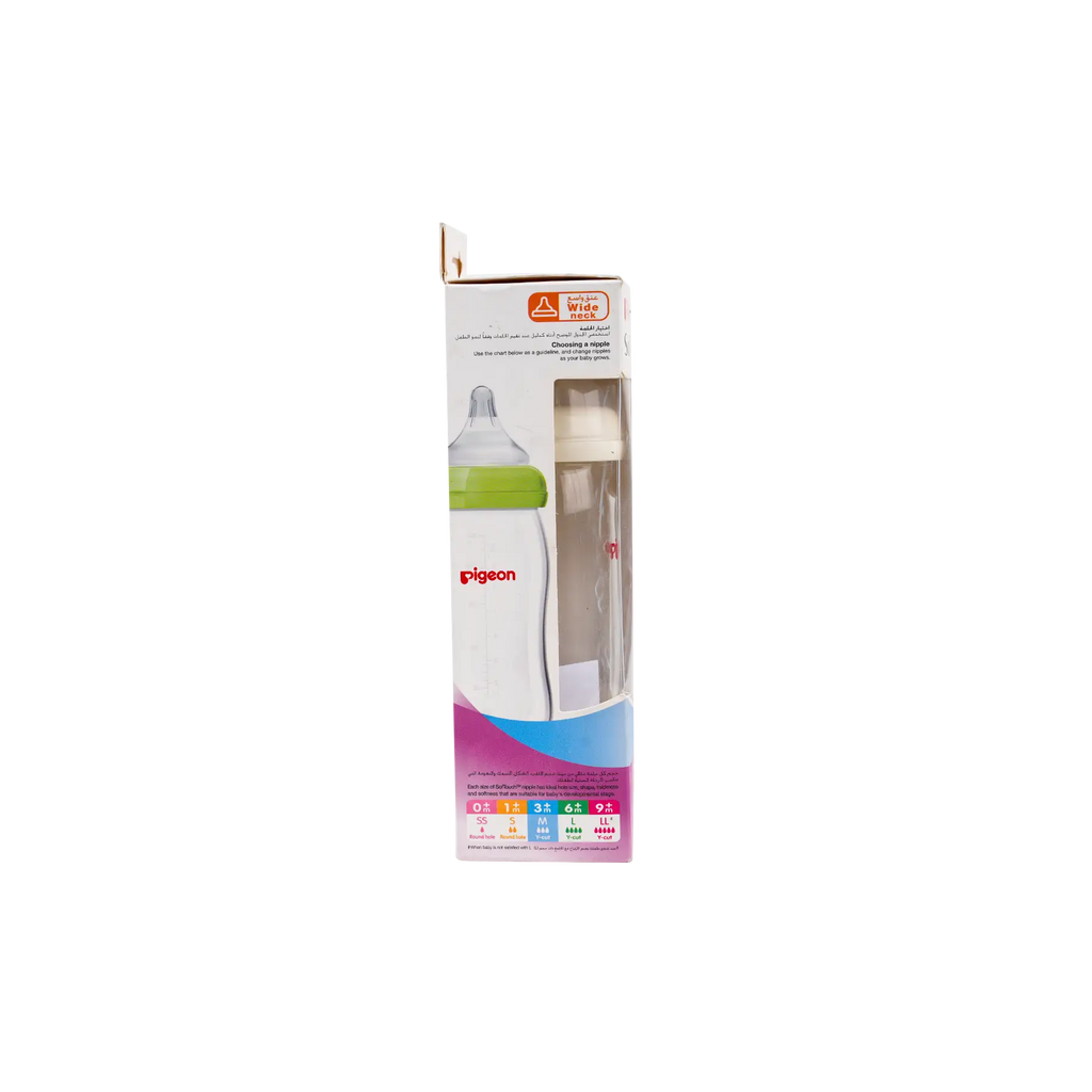 Pigeon Softouch Glass Bottle + 3m 240ml-PA00488