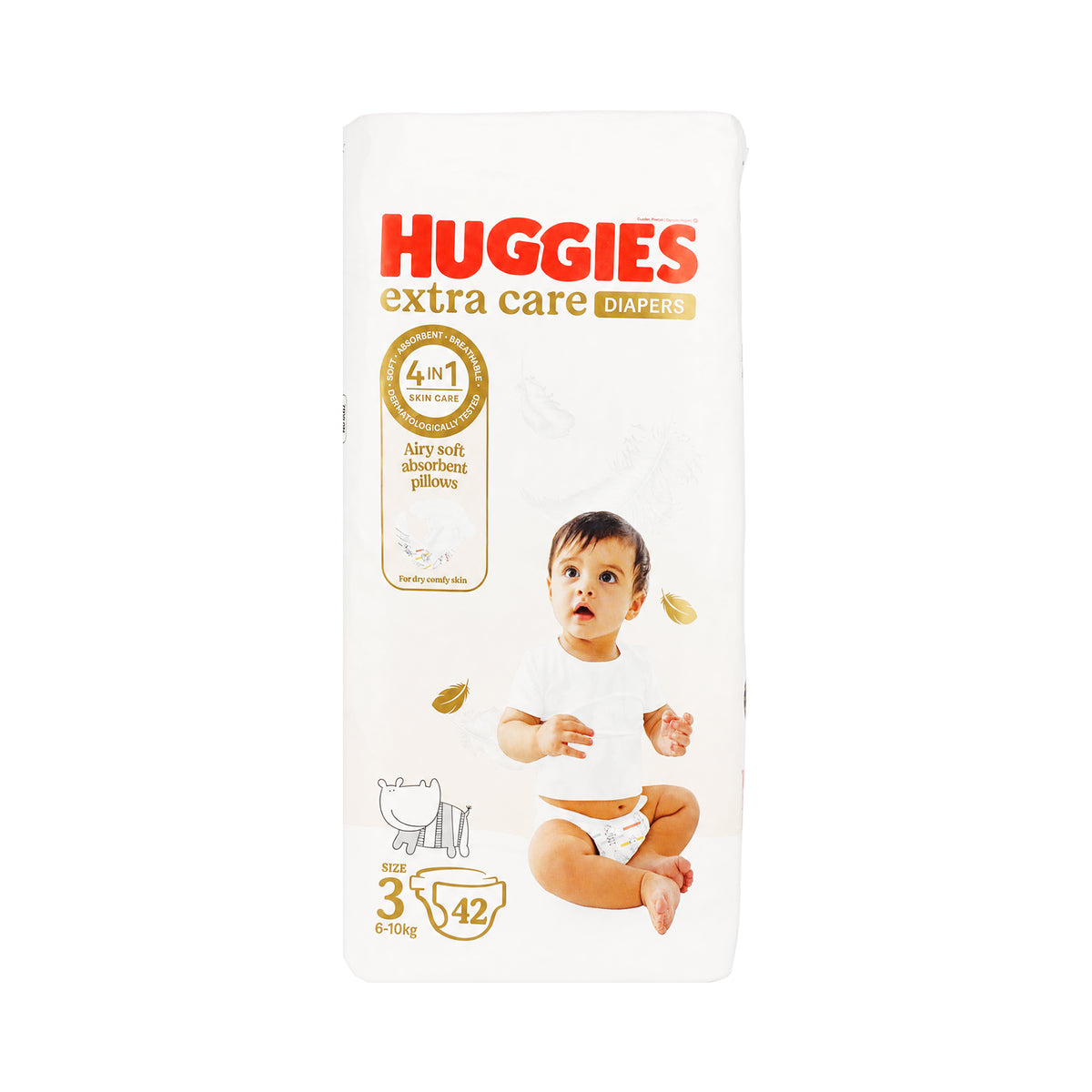 50542-Huggies Extra Care No.3 (6-10Kg) 42Pcs +1