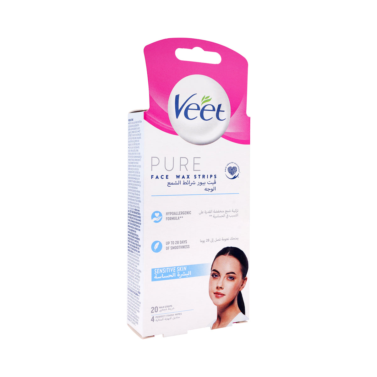 50546-Veet Pure Face Wax Strips 20 Pcs +1