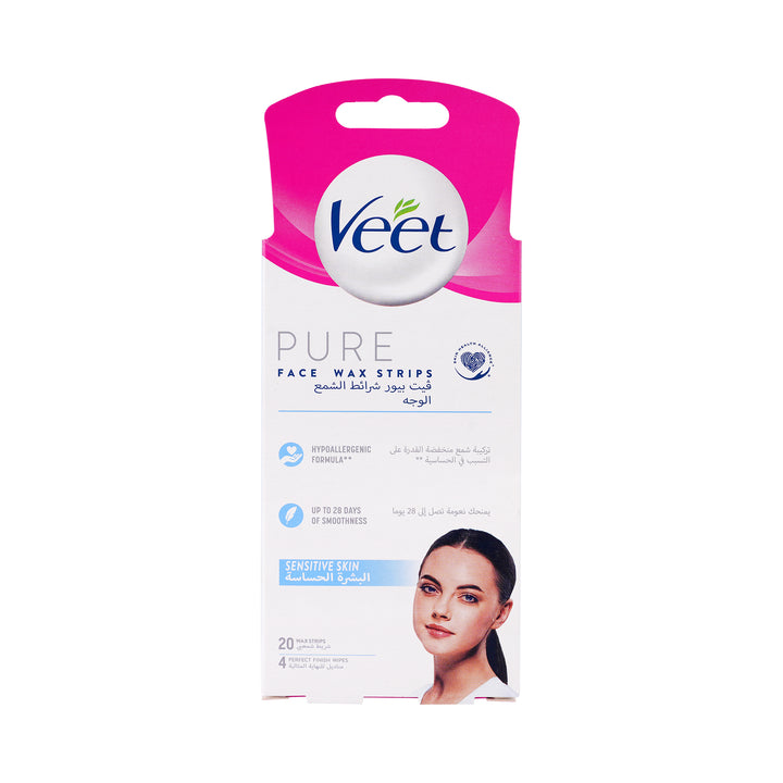 50546-Veet Pure Face Wax Strips 20 Pcs