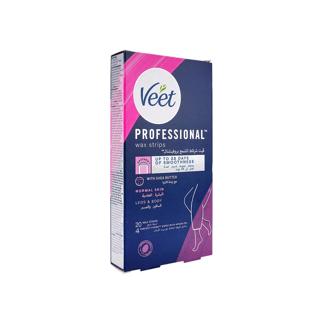 VEET PURE LEGS &BODY WAX 20 STRIPS