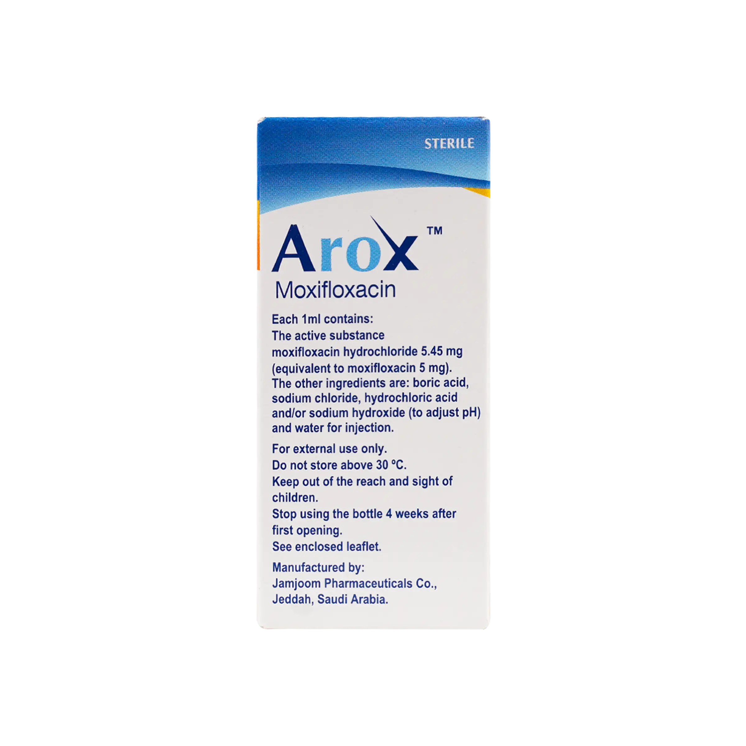 AROX MOXIFLOXACIN 0.5%  EYE DROPS SOLUTION 5ML