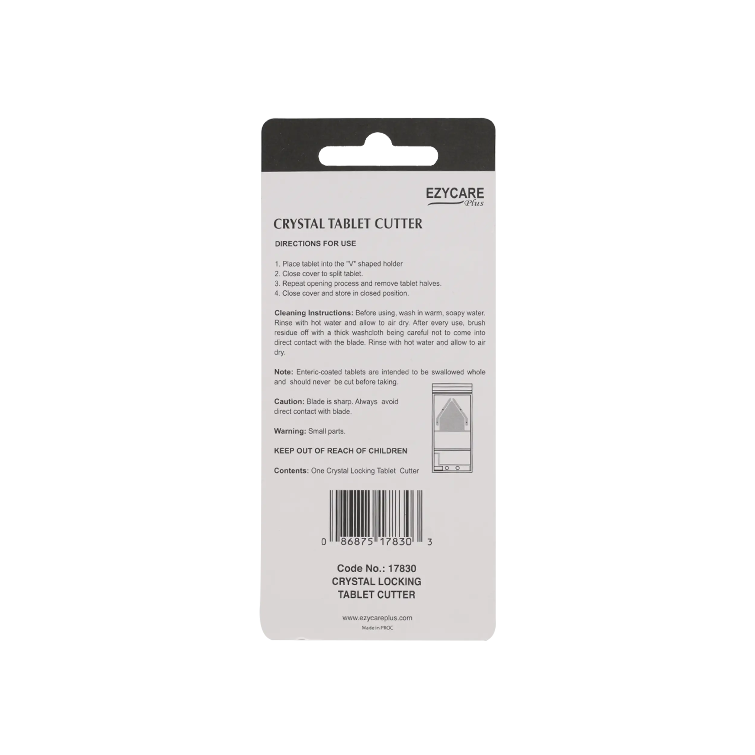 EZYCARE PLUS CRYSTAL TABLET CUTTER -17830
