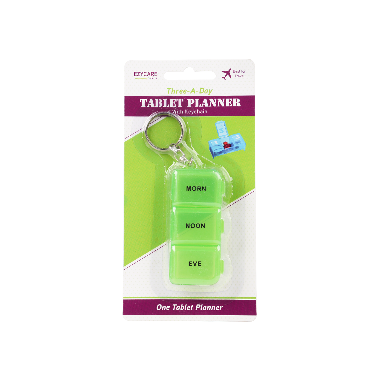 EZYCARE PLUS THREE A DAY TABLET PLANNER WITH KEYCHAIN-17178