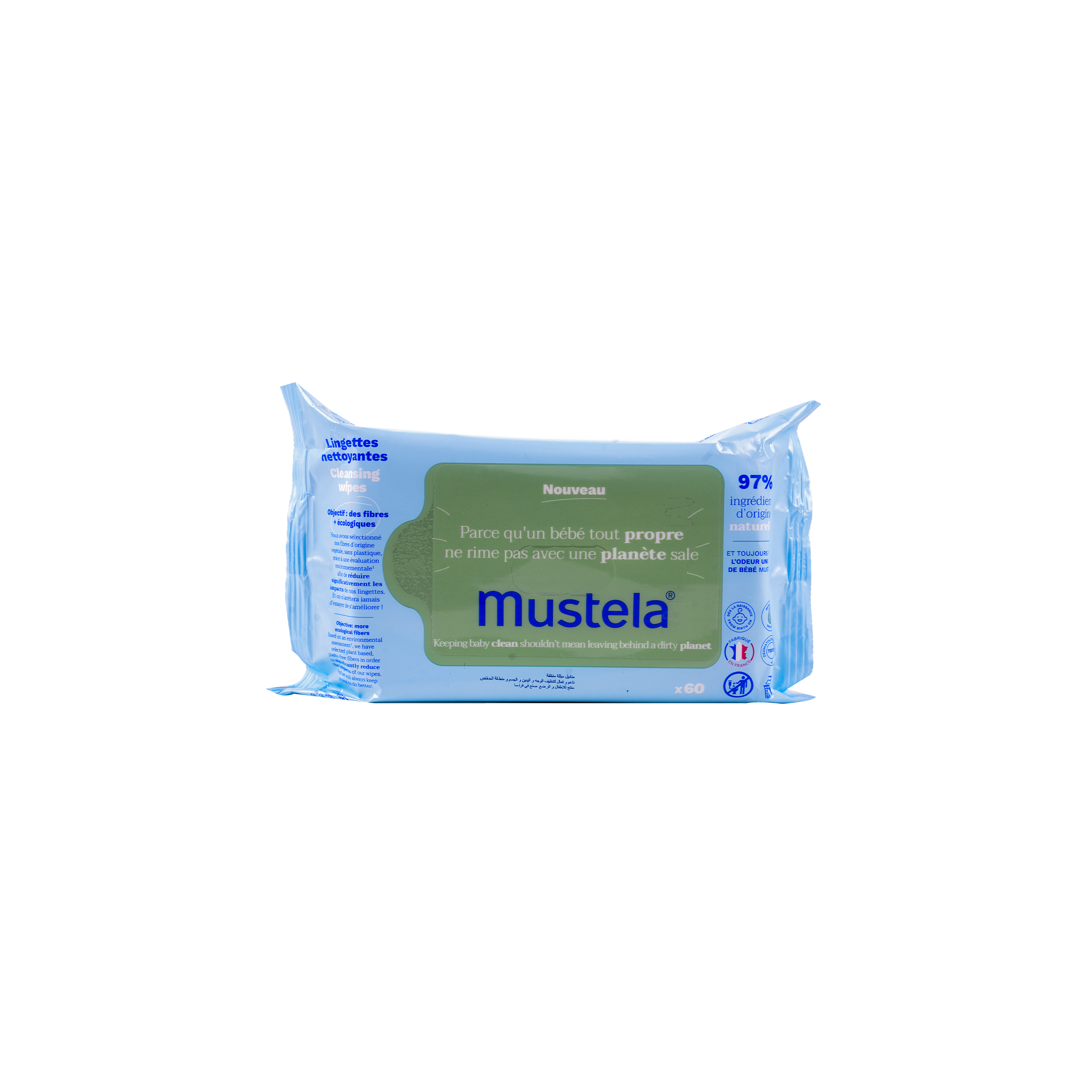 Mustela Baby Cleansing Wipes 60Pcs